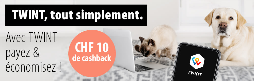 CHF 10 de cashback avec TWINT