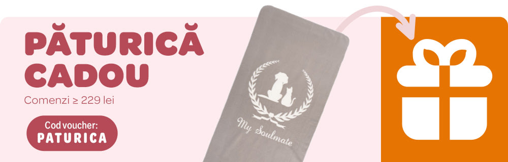 Aplică codul PATURICA în coș și prinde pătura My Soulmate gratuit!