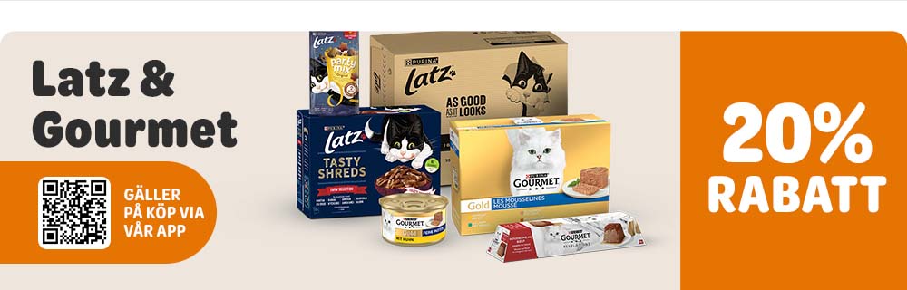 20% rabatt. Latz & Gourmet. Gäller på köp via vår app.