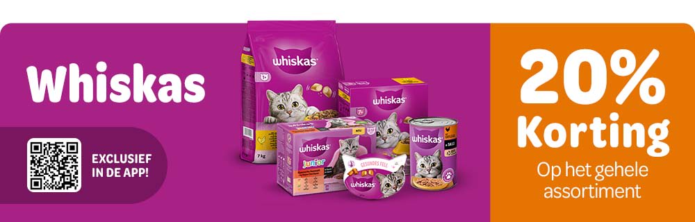 20% korting op Whiskas via de app