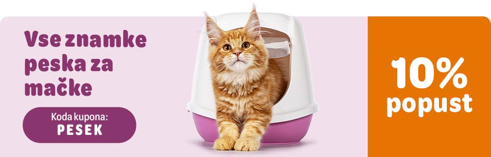 Vse znamke peska za mačke. 10% popust. Koda kupona: PESEK