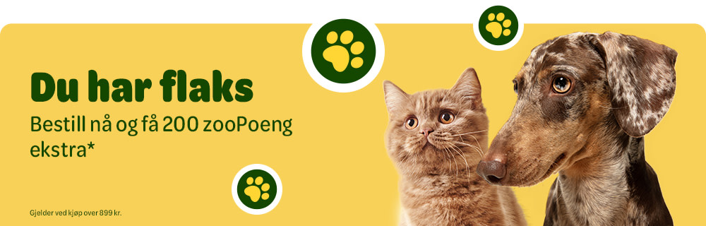 Få 200 zooPoeng ekstra ved kjøp over 899 kr