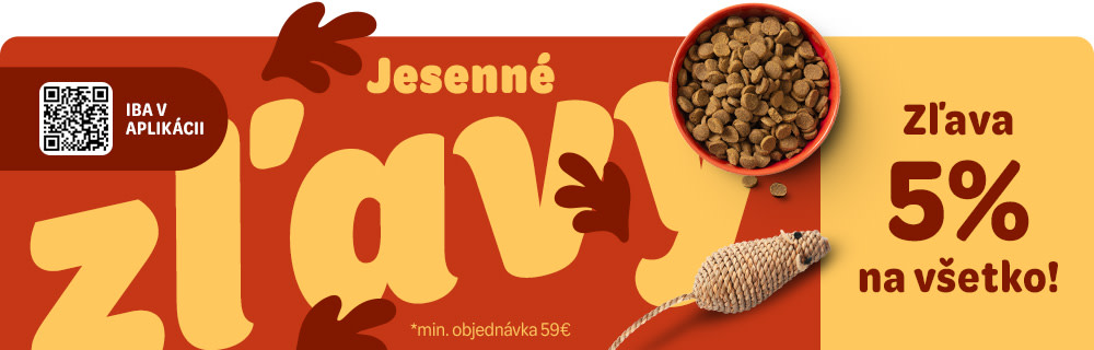 Zľava 5% na všetko iba v aplikácii! *min. objednávky 59€