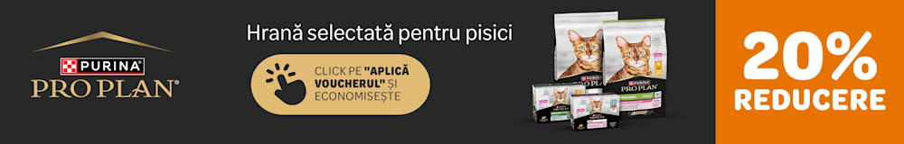 Purina Pro Plan. Hrană selectată pentru pisici. 20%REDUCERE. Click pe Aplică voucherul și economisește.