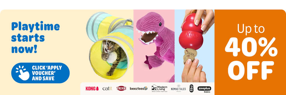 Sale: up to 40 % off on dogs and cats toys