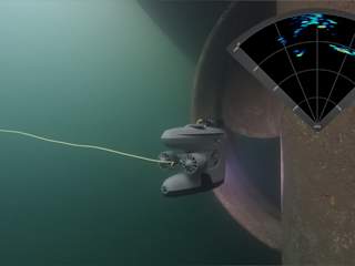 Blueye X3 diving with Tritech Multibeam Sonar image