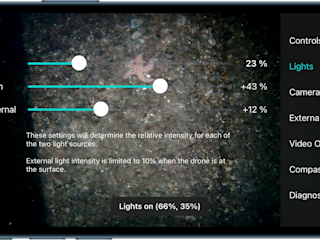 Blueye External Light Settings