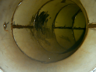 Blueye inspection inside a waterwork pipe