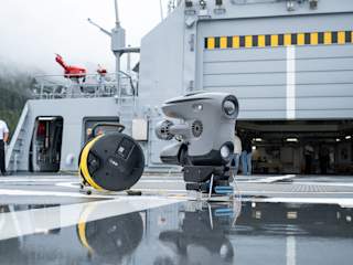 Blueye X3 at the heli deck at KV Bjørnøya