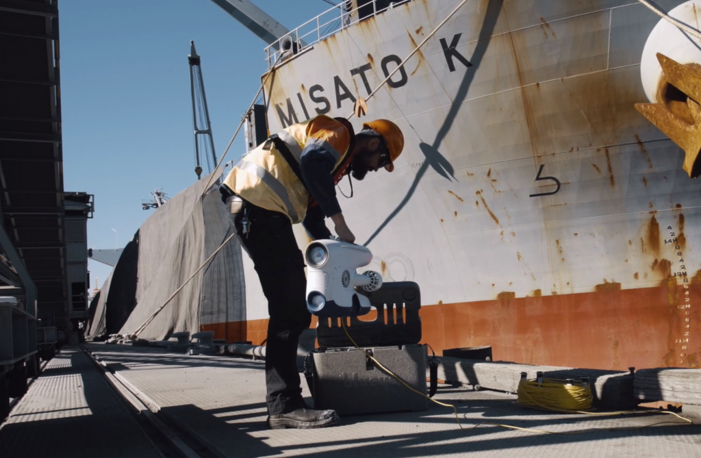 Inspection on a ship by Inchcape Shipping Services