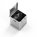 Zarges aluminum transportation case square sideview