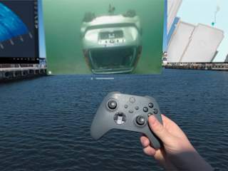 Apple Vision Pro with Xbox Controller connected