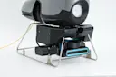 Closeup of the Blueye X3 with oculus, servo and large skid