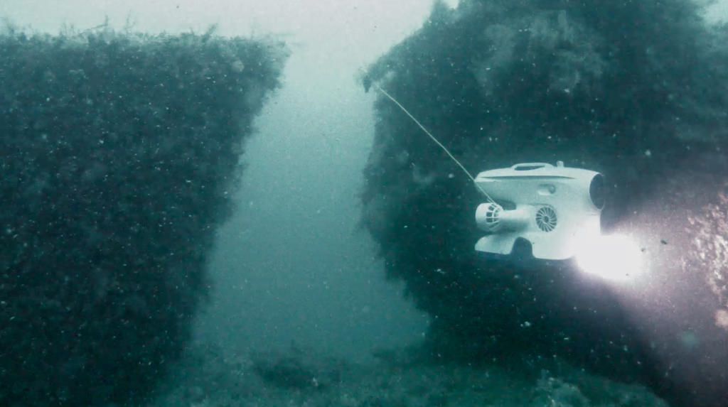 Image of the Figaro wreck from the Blueye Pioneer underwater drone