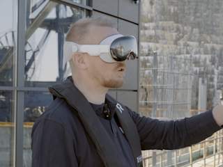 CTO Jonas Follesø wearing Apple Vision Pro at Shore Lab