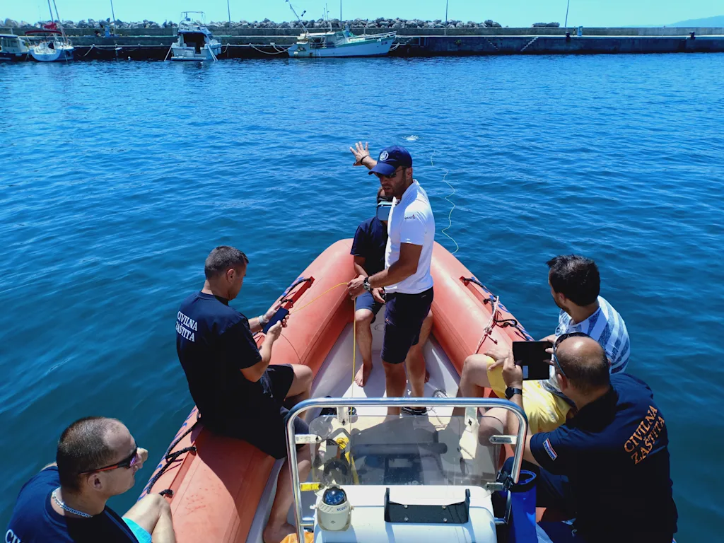 Photo taken from the boat during the ROV course