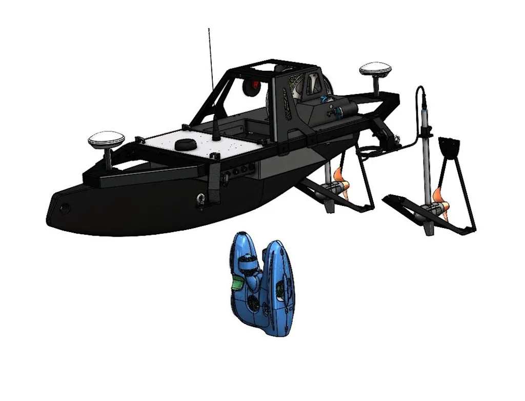 Otter USV deploys the Blueye ROV