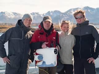 Blueye team with Hurtigruten expedition leader
