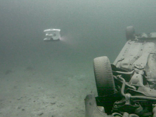 Sunken Car on its head
