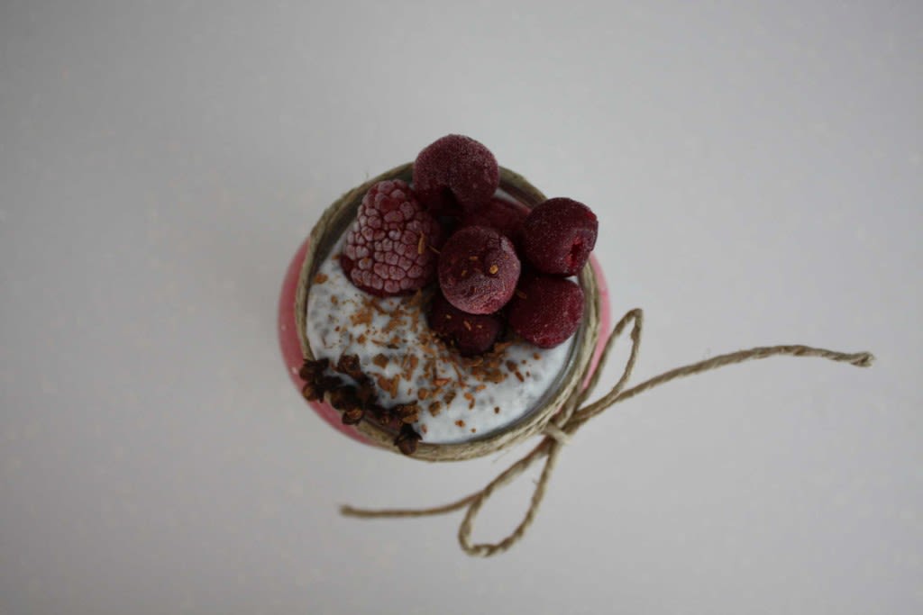 Čia bobice smoothie slikan od gore