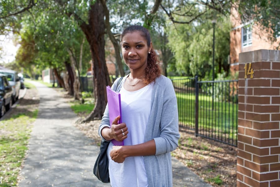 Aboriginal girl going to university