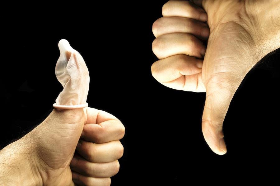 Thumbs up condom