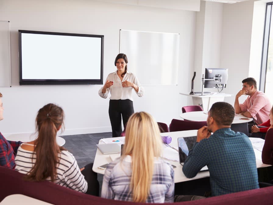 Students at a lecture