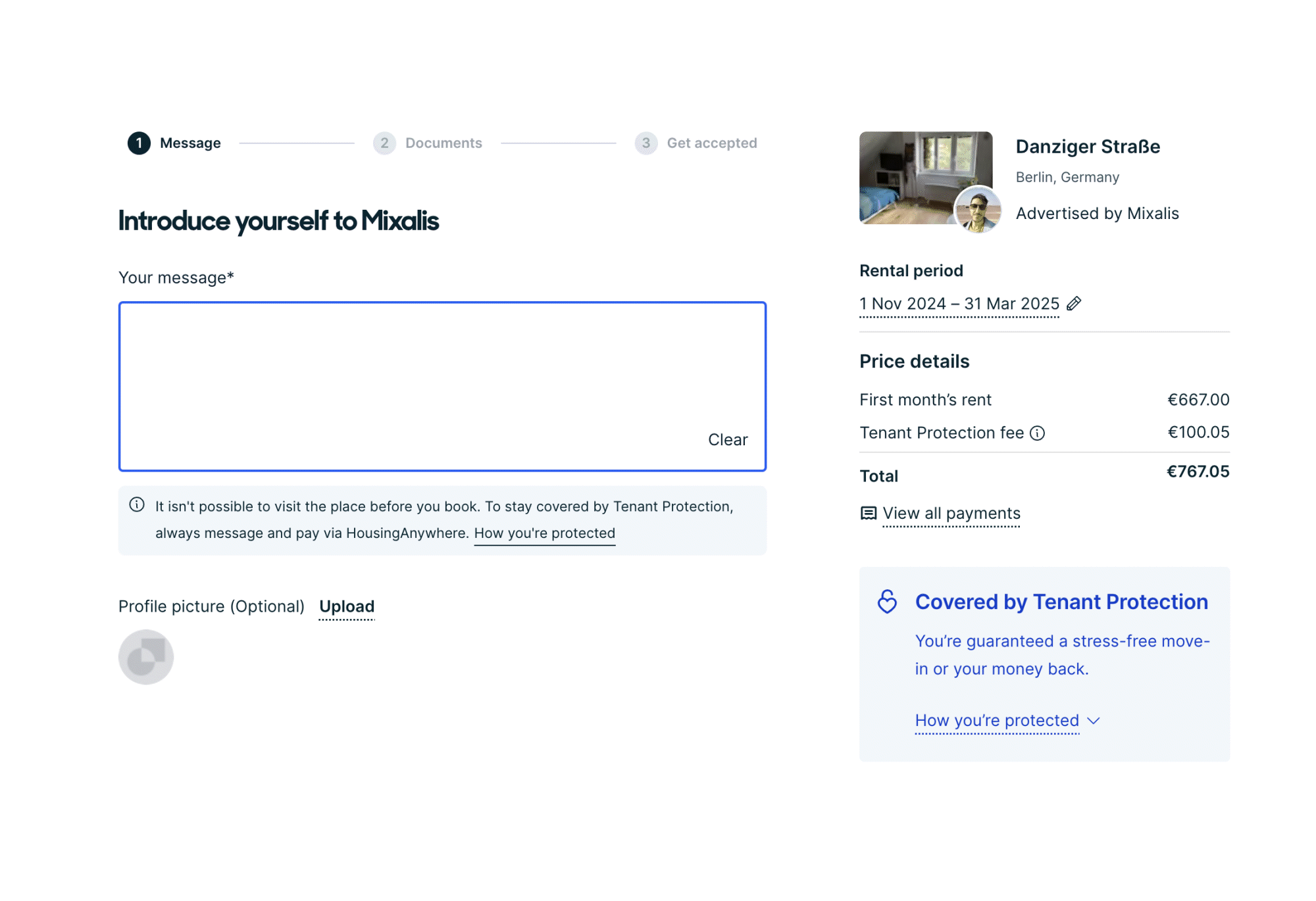 Share documents with landlords on HousingAnywhere