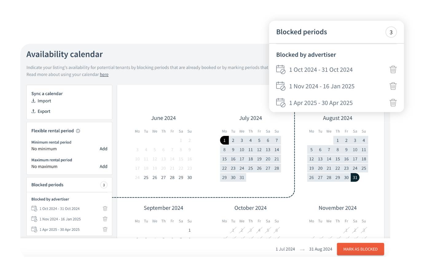 Sync your property availability