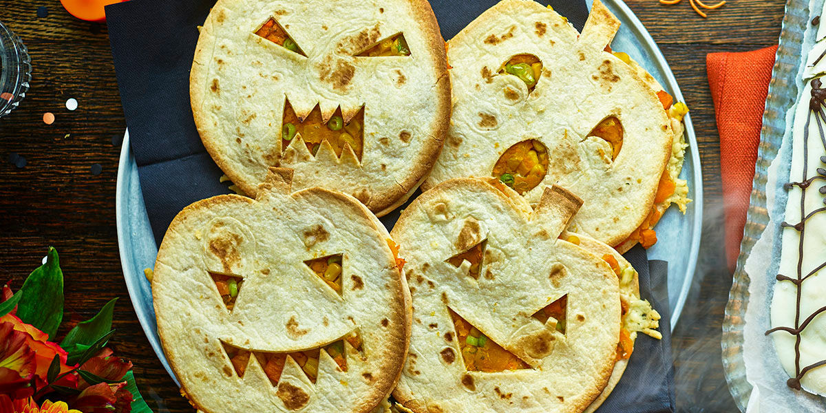 Scary squash quesadillas Scary squash quesadillas