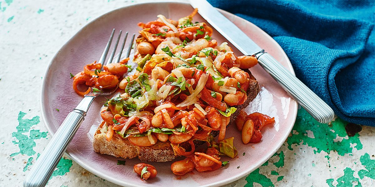 Beans and greens on toast Beans and greens on toast