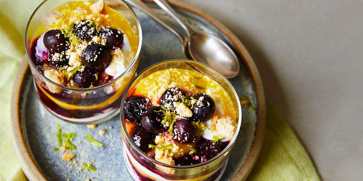 Mango, blueberry & lime fool Mango, blueberry & lime fool