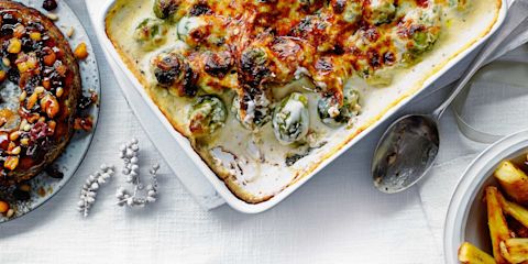 Creamy Brussels sprout bake