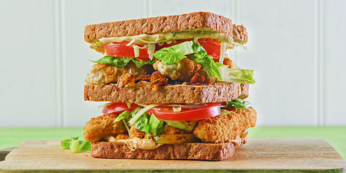 Fajita-style chicken club sandwich Fajita-style chicken club sandwich