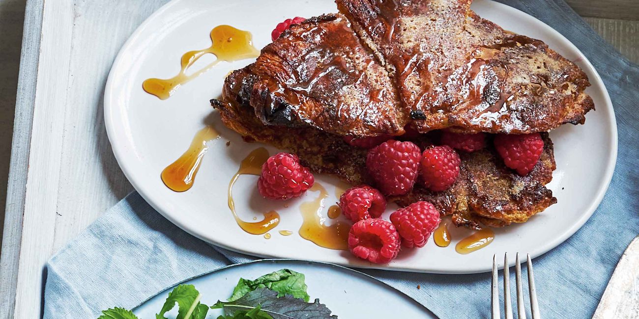 Caramelised croissant French toast Caramelised croissant French toast