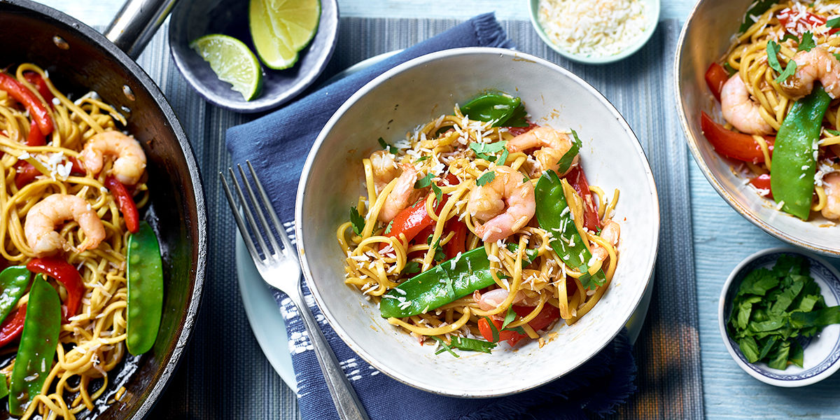 Coconut prawn stir fry Coconut prawn stir fry