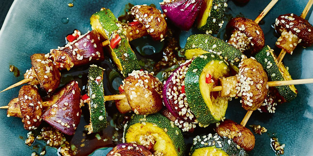 Vegetable satay skewers Vegetable satay skewers
