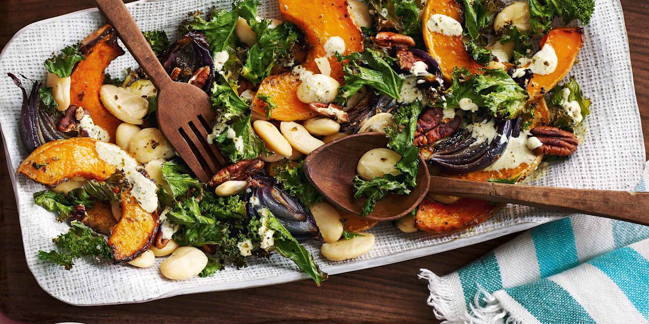 Warm butter bean and pesto salad Warm butter bean and pesto salad