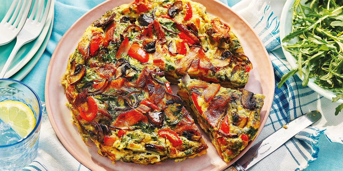 Bacon & mushroom crustless quiche Bacon & mushroom crustless quiche