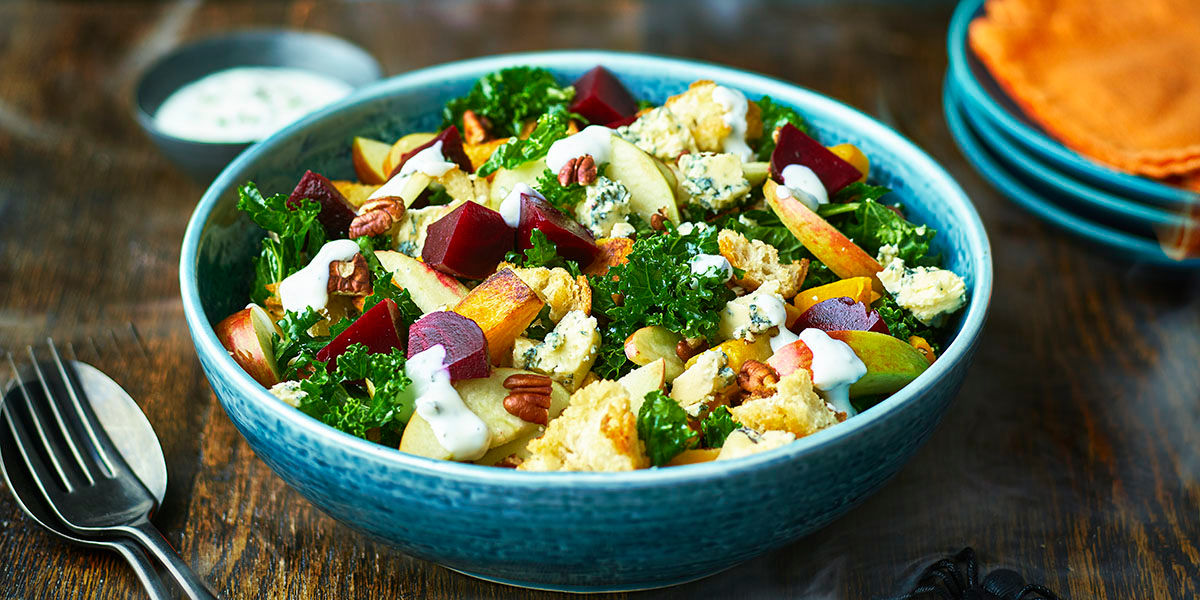 Squash & kale panzanella Squash & kale panzanella