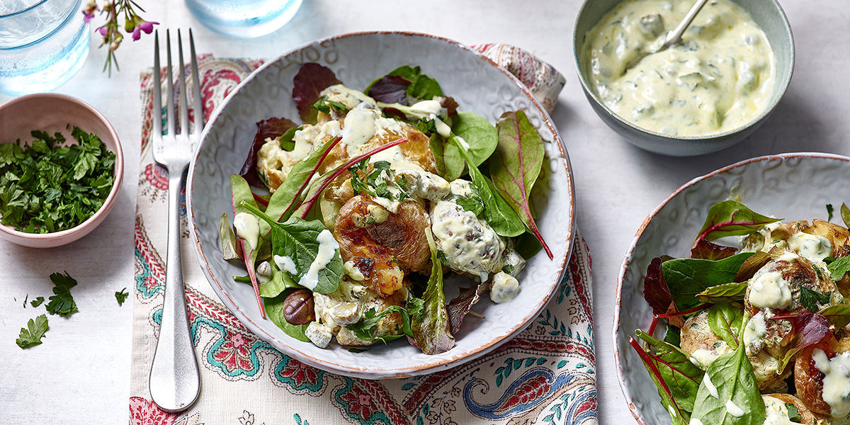 Smashed potato salad Smashed potato salad