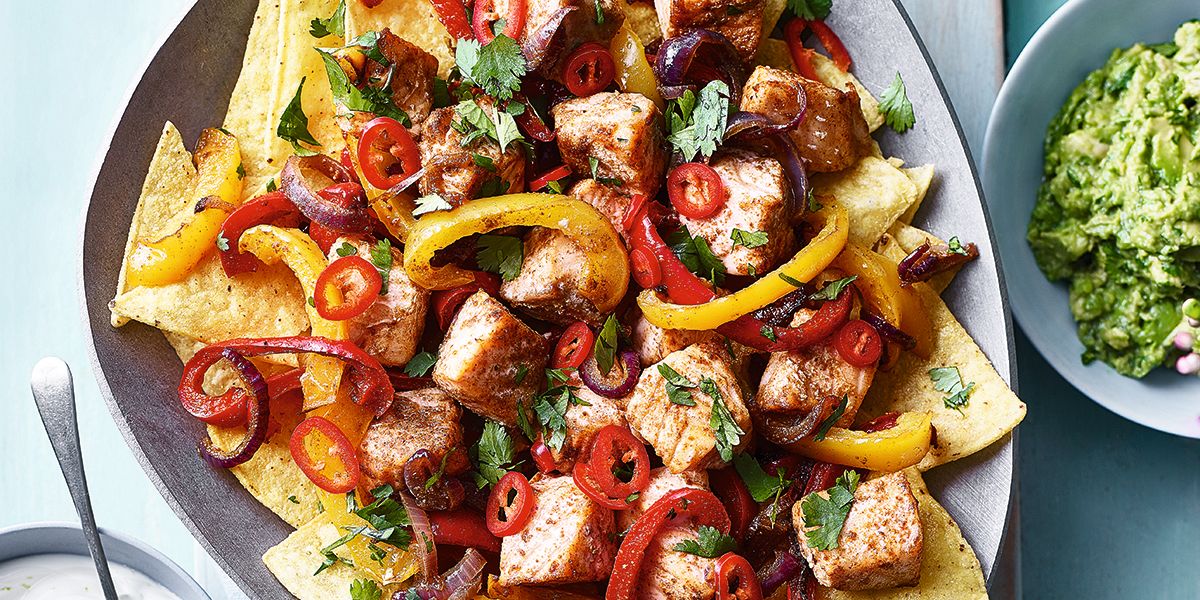 Spicy salmon nachos Spicy salmon nachos