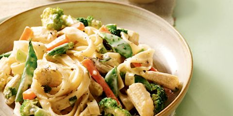 Creamy vegetable tagliatelle