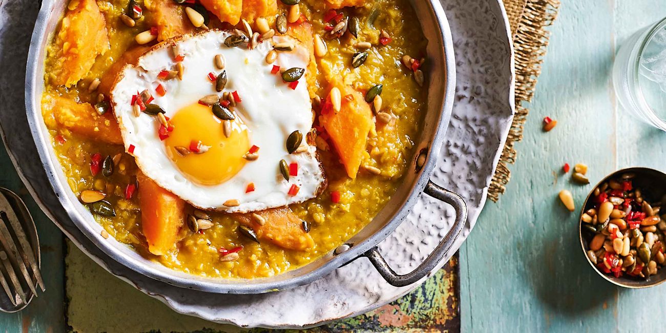 Red lentil dahl with sweet potato Red lentil dahl with sweet potato