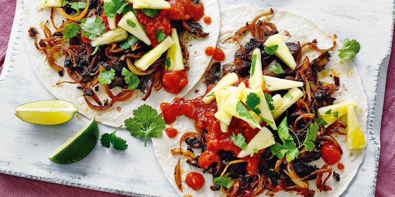 Pulled mushroom tacos with smoky tomato salsa Pulled mushroom tacos with smoky tomato salsa