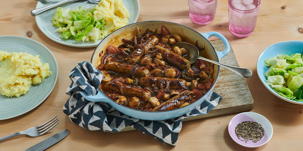 Vegan Sausage Casserole with Parsnip Mash Vegan Sausage Casserole with Parsnip Mash