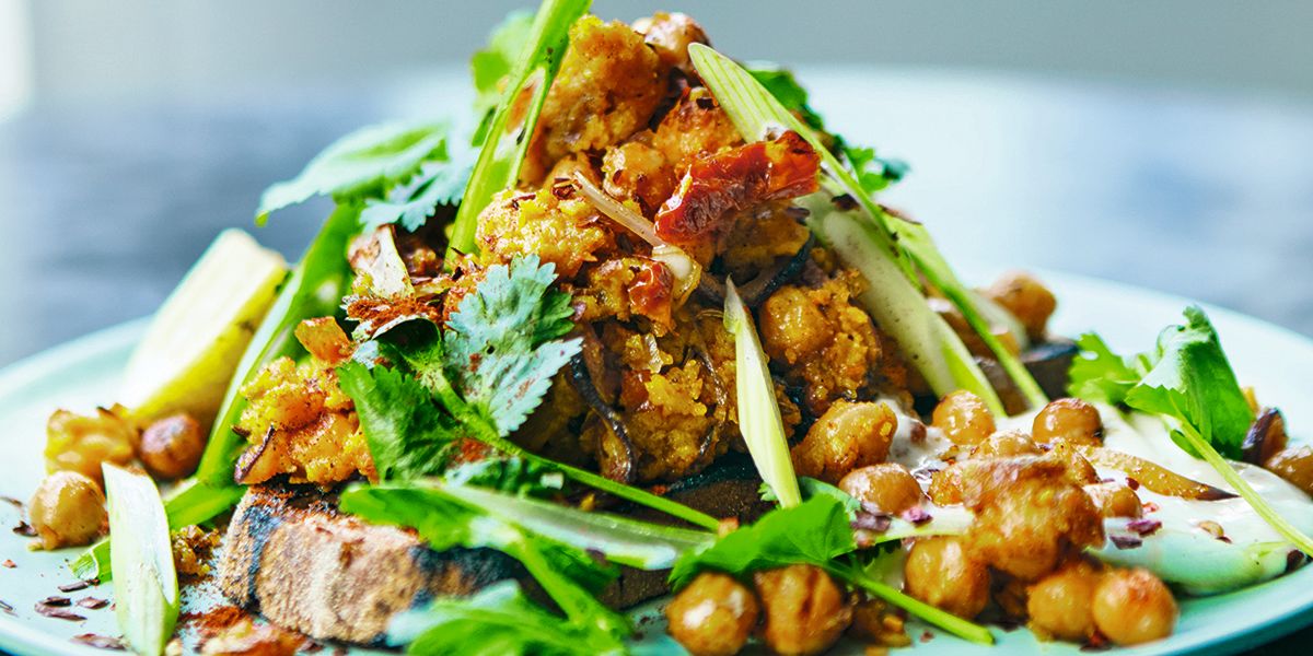 Harissa chick pea scramble Harissa chick pea scramble