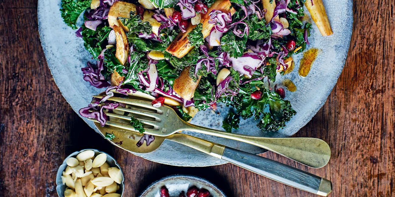 Spiced parsnip and kale salad Spiced parsnip and kale salad