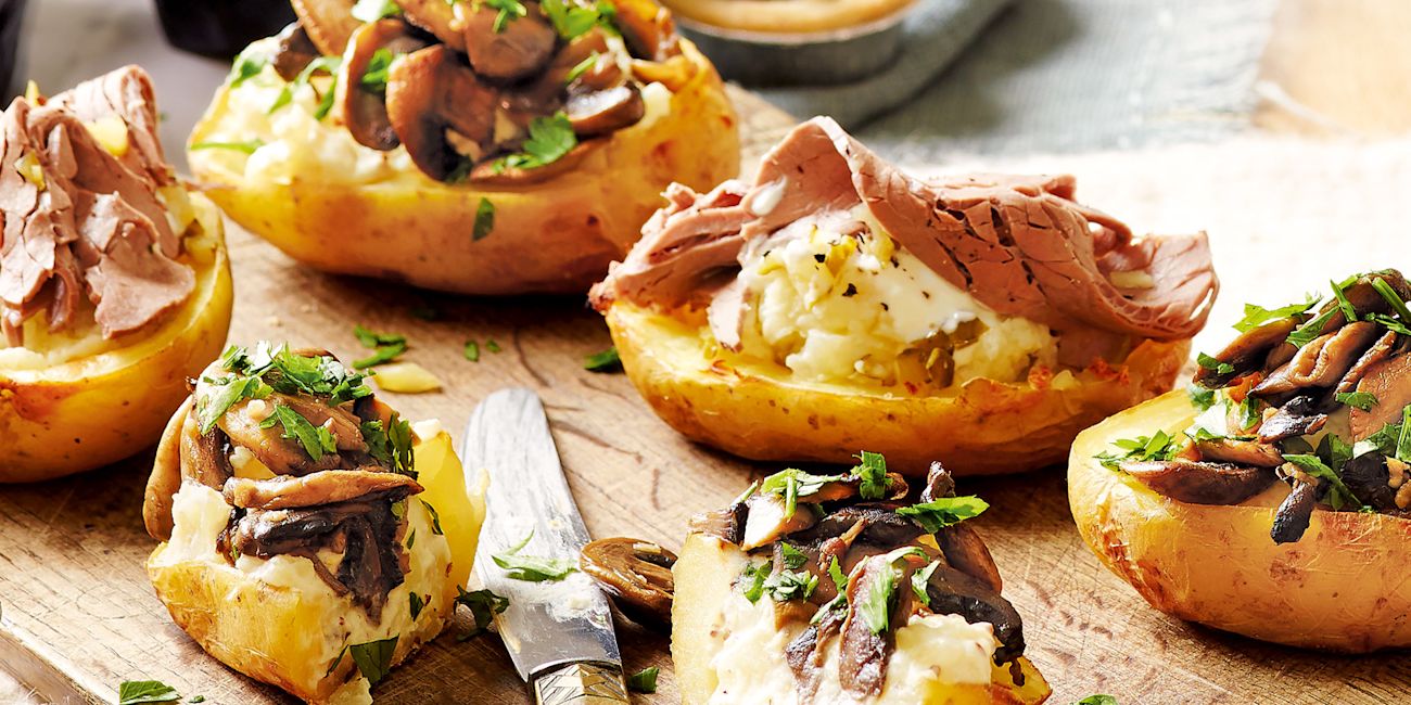 Slow cooked potato skins Slow cooked potato skins