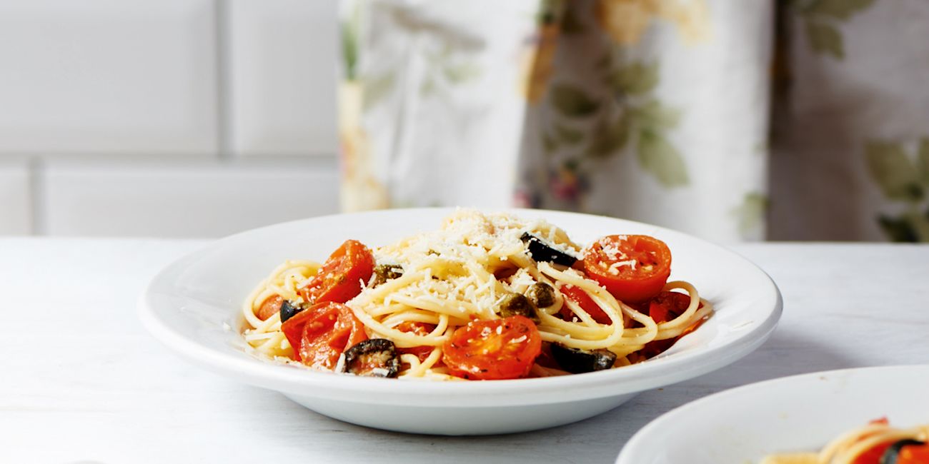 Spaghetti with roasted tomatoes Spaghetti with roasted tomatoes